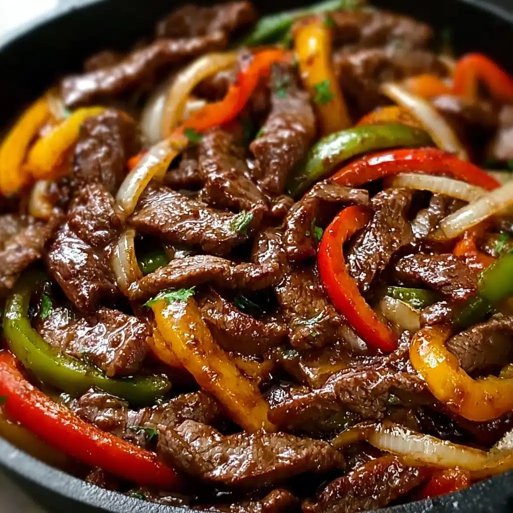 Sizzling Chinese Pepper Steak with Onions Recipe - Recipe Image