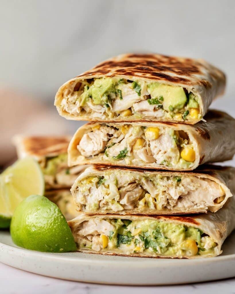 Creamy Chicken Avocado Wrap Recipe