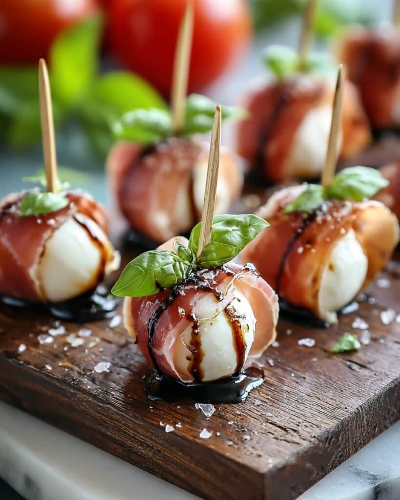 Prosciutto Wrapped Mozzarella Bites Recipe