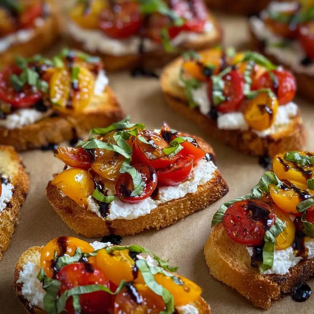 Quick Peach Bruschetta with Whipped Ricotta Recipe