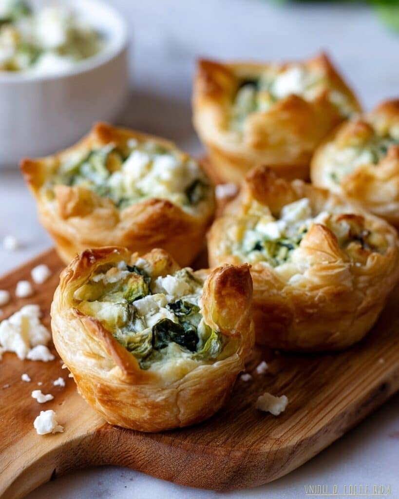 Spinach and Feta Puff Pastry Muffin Cups Recipe