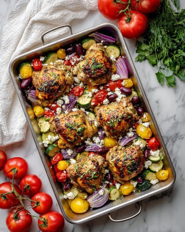 Sheet Pan Greek Chicken and Veggies (Easy One-Pan Meal) Recipe