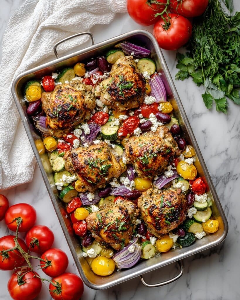 Sheet Pan Greek Chicken and Veggies (Easy One-Pan Meal) Recipe