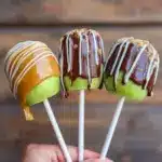 Homemade Caramel Apple Slices on a Stick Recipe