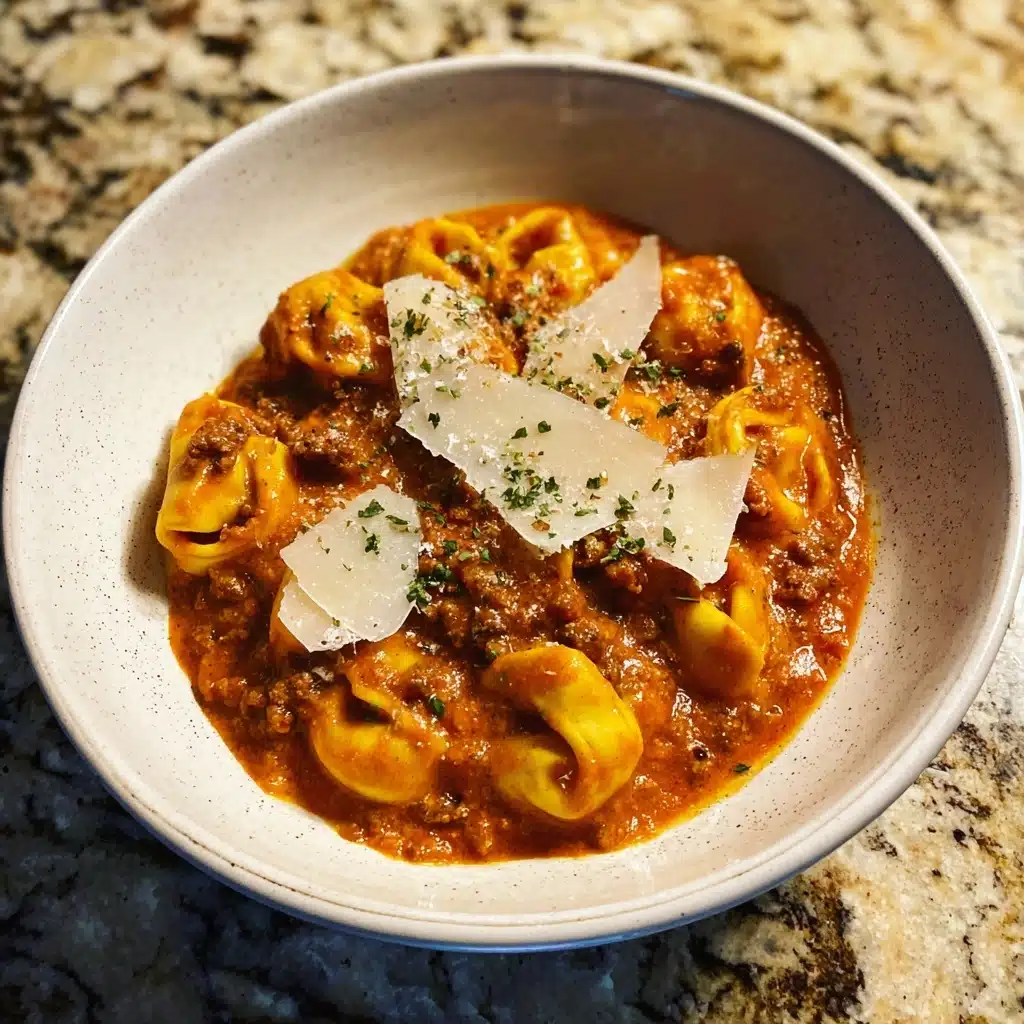 Cheese Tortellini with Meat Sauce Recipe