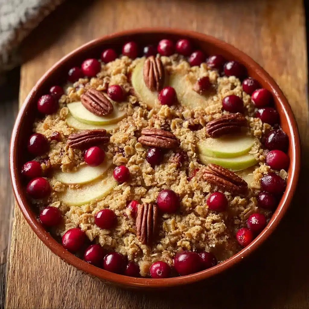 Spiced Cranberry Apple Crumble With Pecan Topping Recipe - Recipe Image