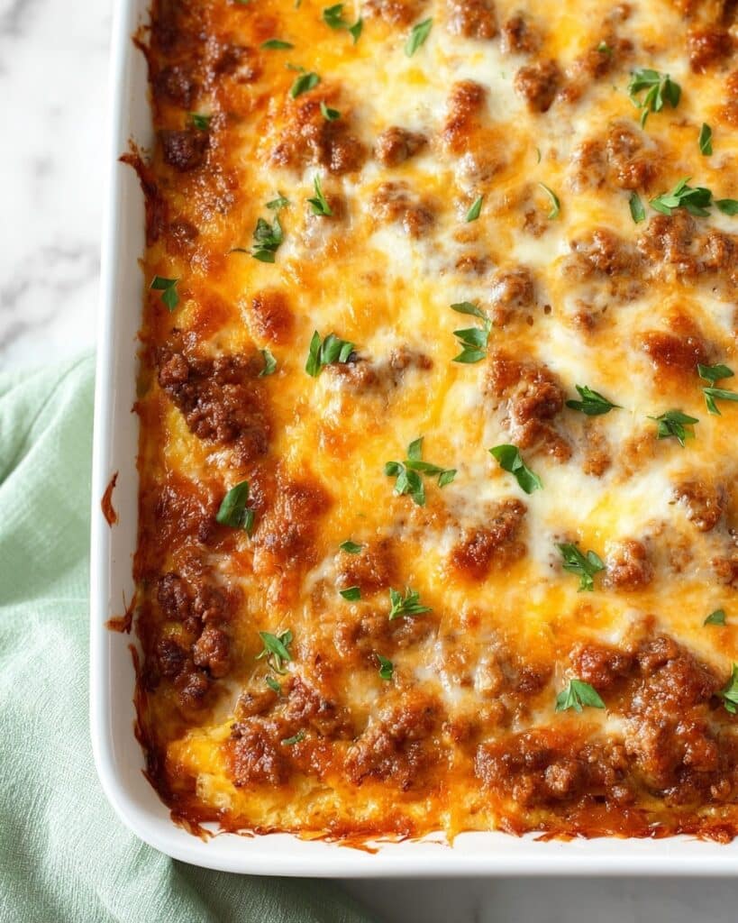 Overnight Sausage and Egg Breakfast Casserole Recipe