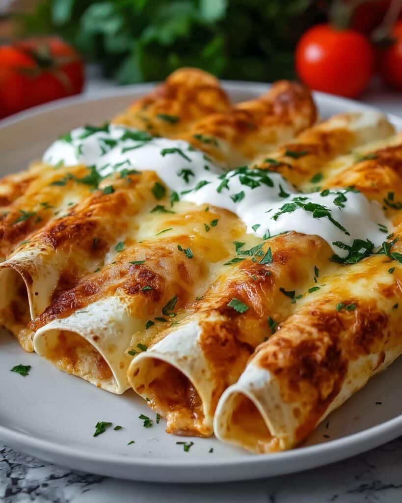 Baked Cream Cheese Chicken Taquitos Recipe