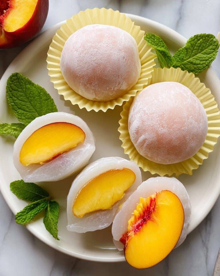 Whole Peach Mochi Recipe (Soft & Chewy) Recipe
