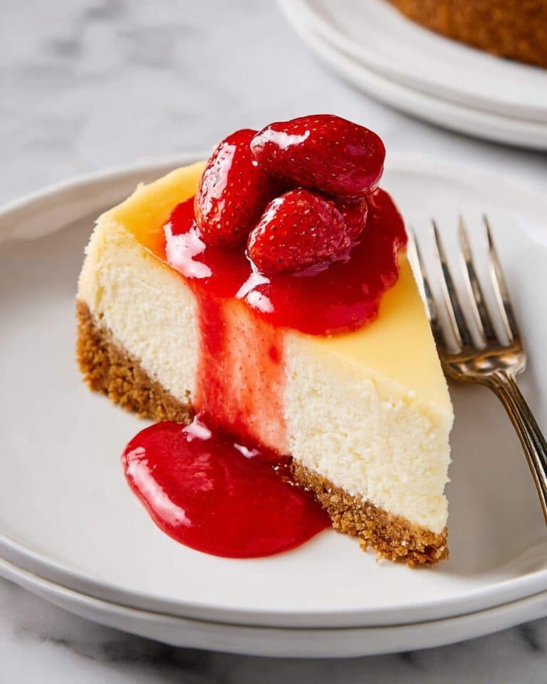 Homemade Air Fryer Cheesecake with Strawberry Topping Recipe