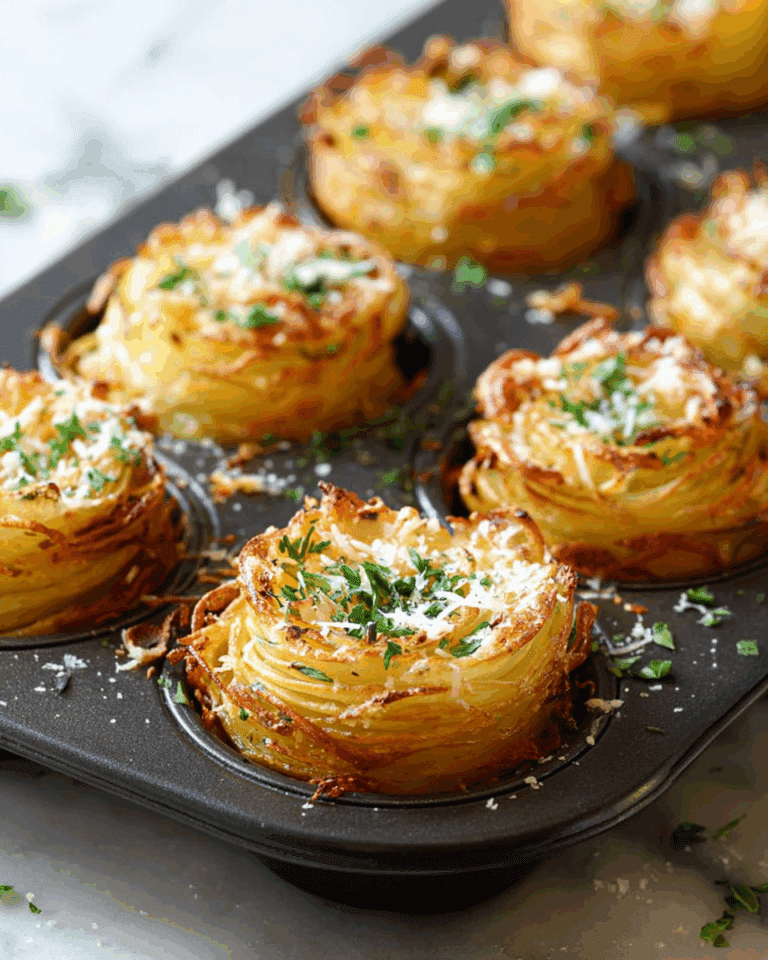 Parmesan Potato Stacks in Muffin Tin Recipe