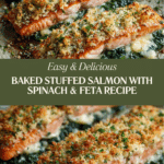 Baked Stuffed Salmon with Spinach & Feta Recipe