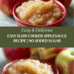 Slow Cooker Applesauce | Easy, Simple, No Added Sugar Recipe