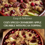 Spiced Cranberry Apple Crumble With Pecan Topping Recipe