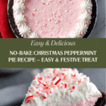 No Bake Christmas Peppermint Pie Recipe