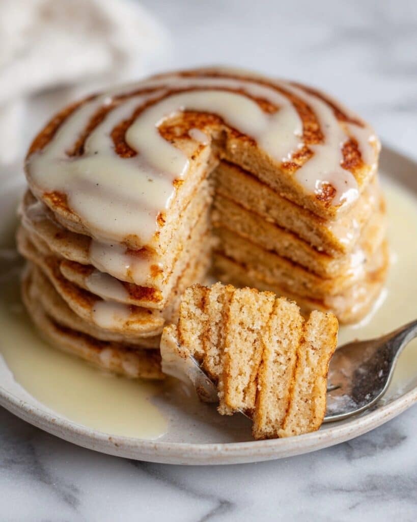 Vegan Cinnamon Roll Pancakes Recipe