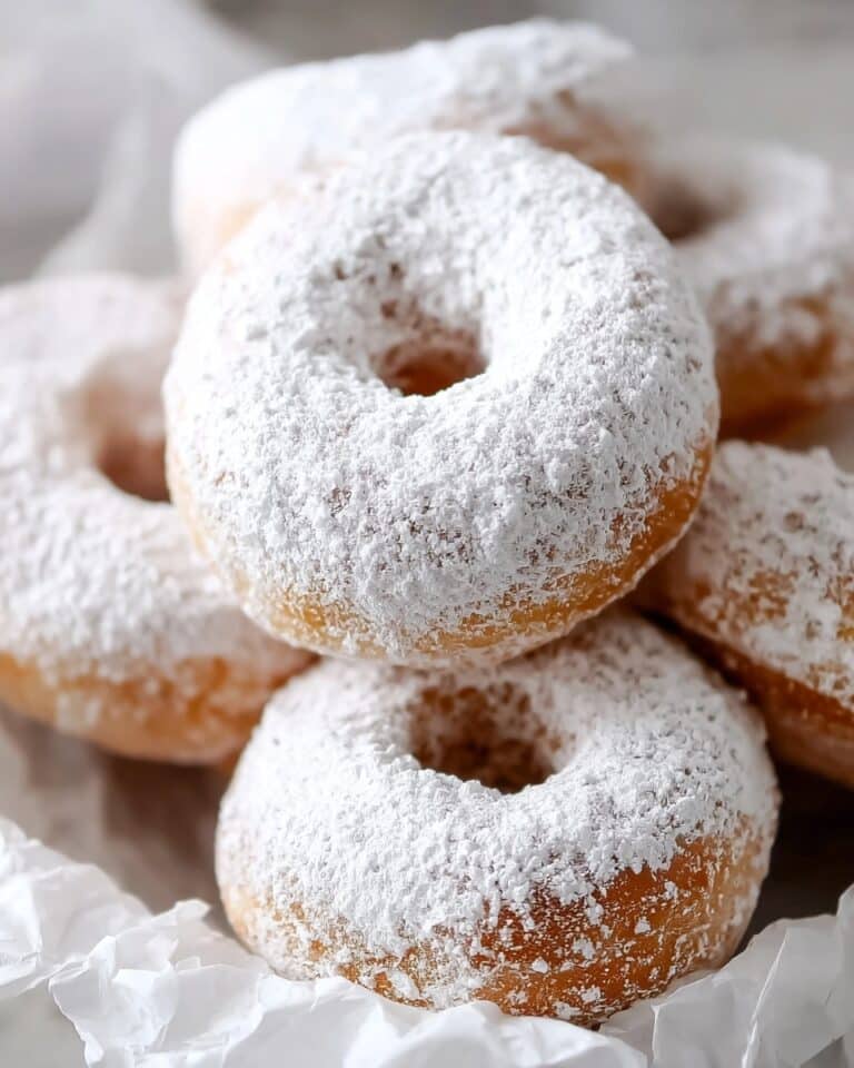 Homemade Powdered Sugar Donuts Recipe