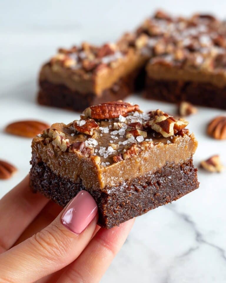 Healthy Caramel Pecan Brownies (No-Bake, Vegan) Recipe