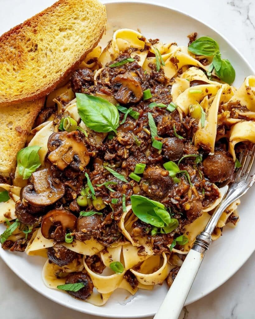 Creamy Mushroom Ragu with Pasta Recipe
