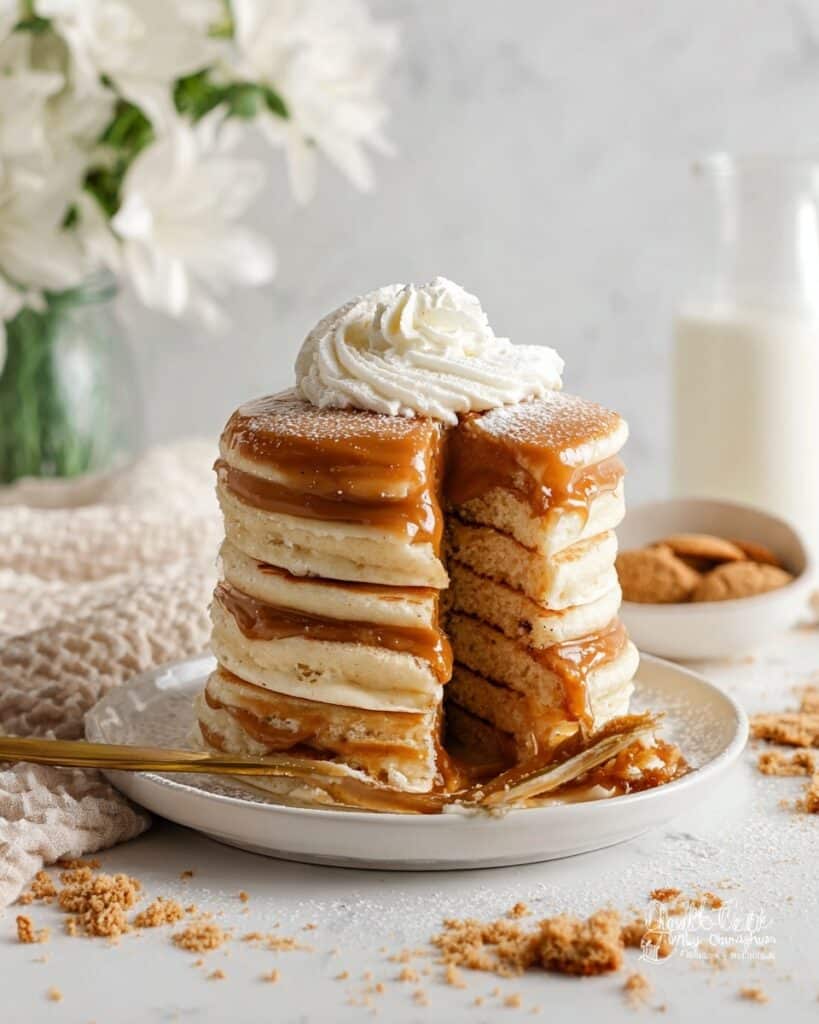 Vegan Biscoff Stuffed Pancakes Recipe
