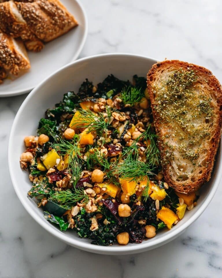 Roasted Delicata Squash & Kale Salad with Crispy Chickpeas & Maple Nut Brittle Recipe