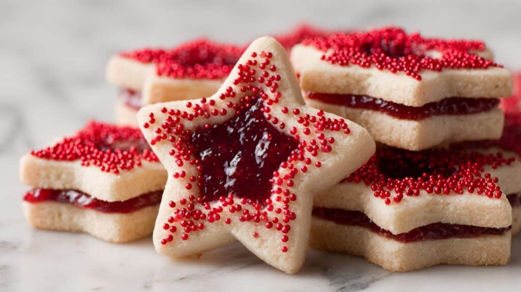 Sugar Plum Star Shortbread Cookies Recipe