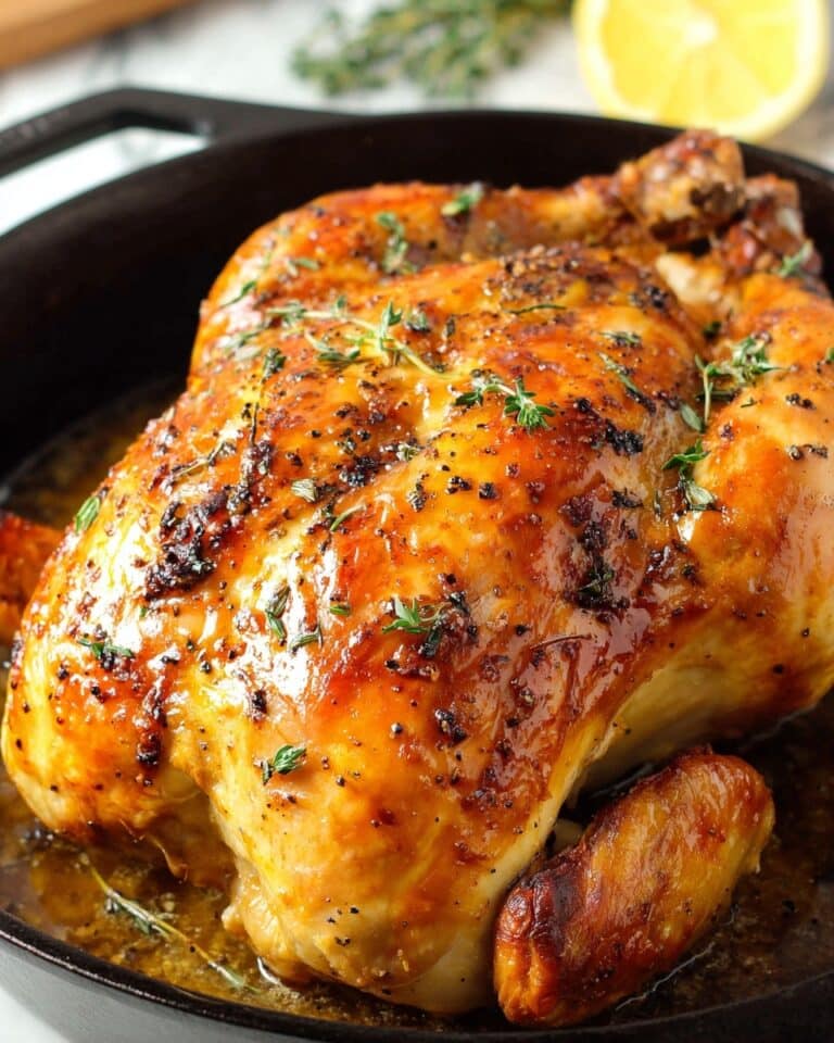 Whole Roasted Lemon Pepper Chicken Recipe