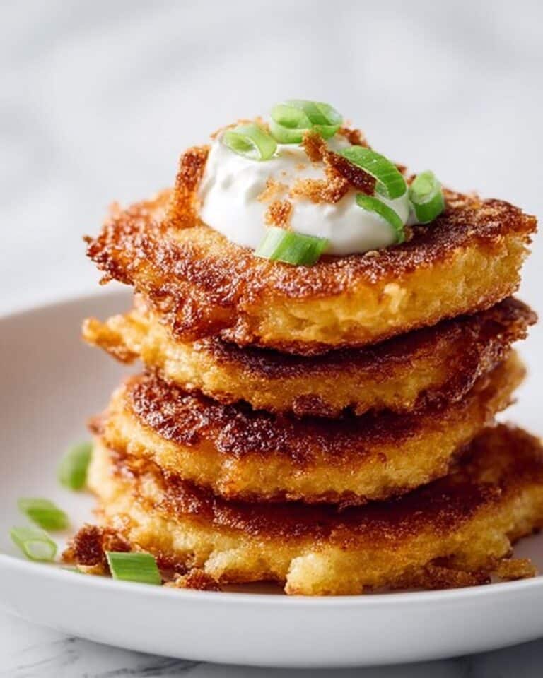 Crispy Potato Cakes with Cheddar and Toppings Recipe
