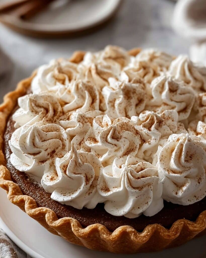 Apple Butter Pie with Cinnamon Whipped Cream Recipe