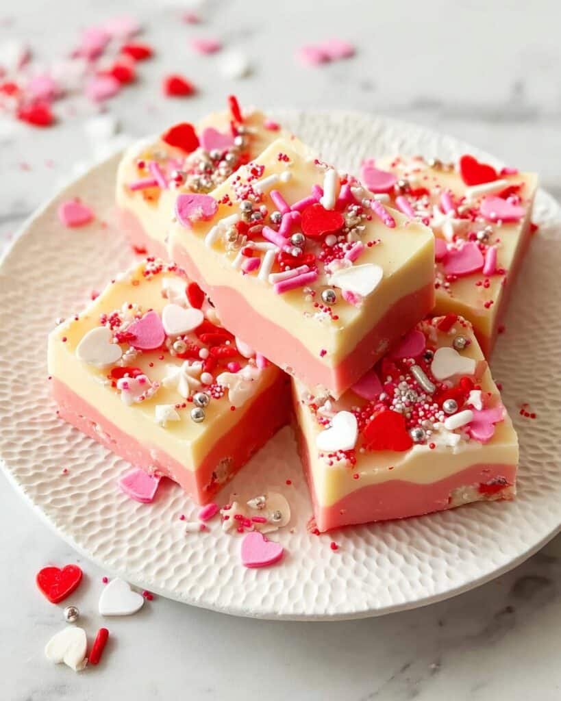 Valentine’s Day White Chocolate Fudge Recipe