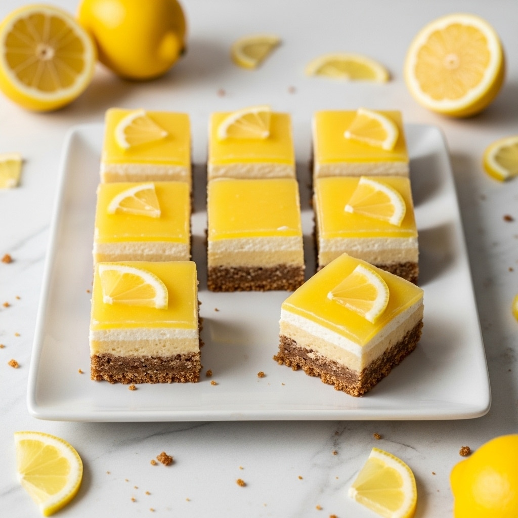 No-Bake Plant-Based Lemon Cheesecake Squares Recipe