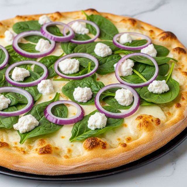 Tasty Spinach and Feta Flatbread Pizza Recipe