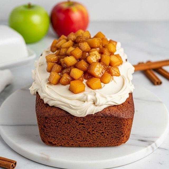 Vegan Apple Bread with Cream Cheese Icing and Caramelized Apples Recipe