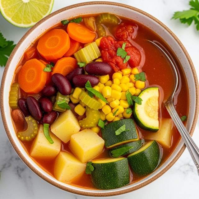 Hearty Spicy Cowboy Soup with Smoky Beans and Vegetables Recipe