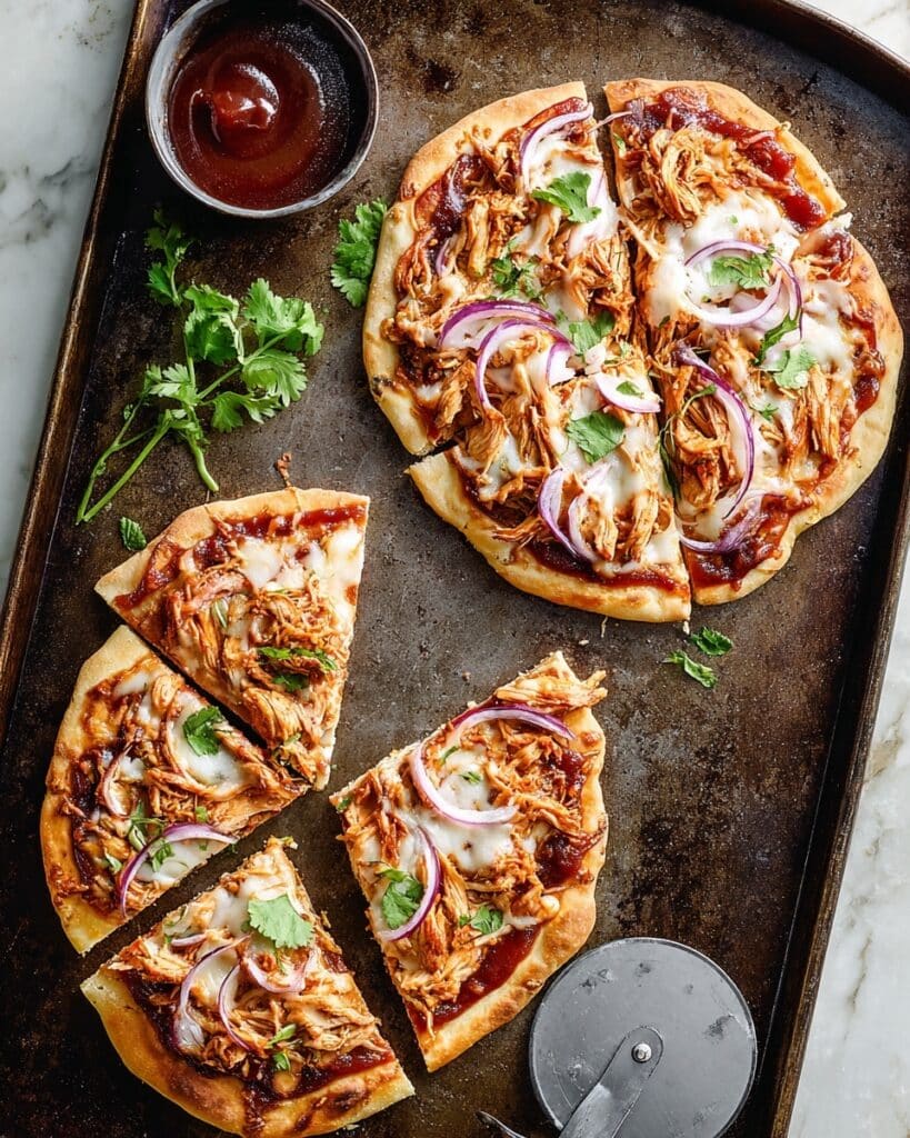 BBQ Chicken Pita Pizzas Recipe