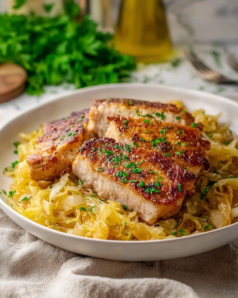 Tender Pork and Sauerkraut Skillet Recipe