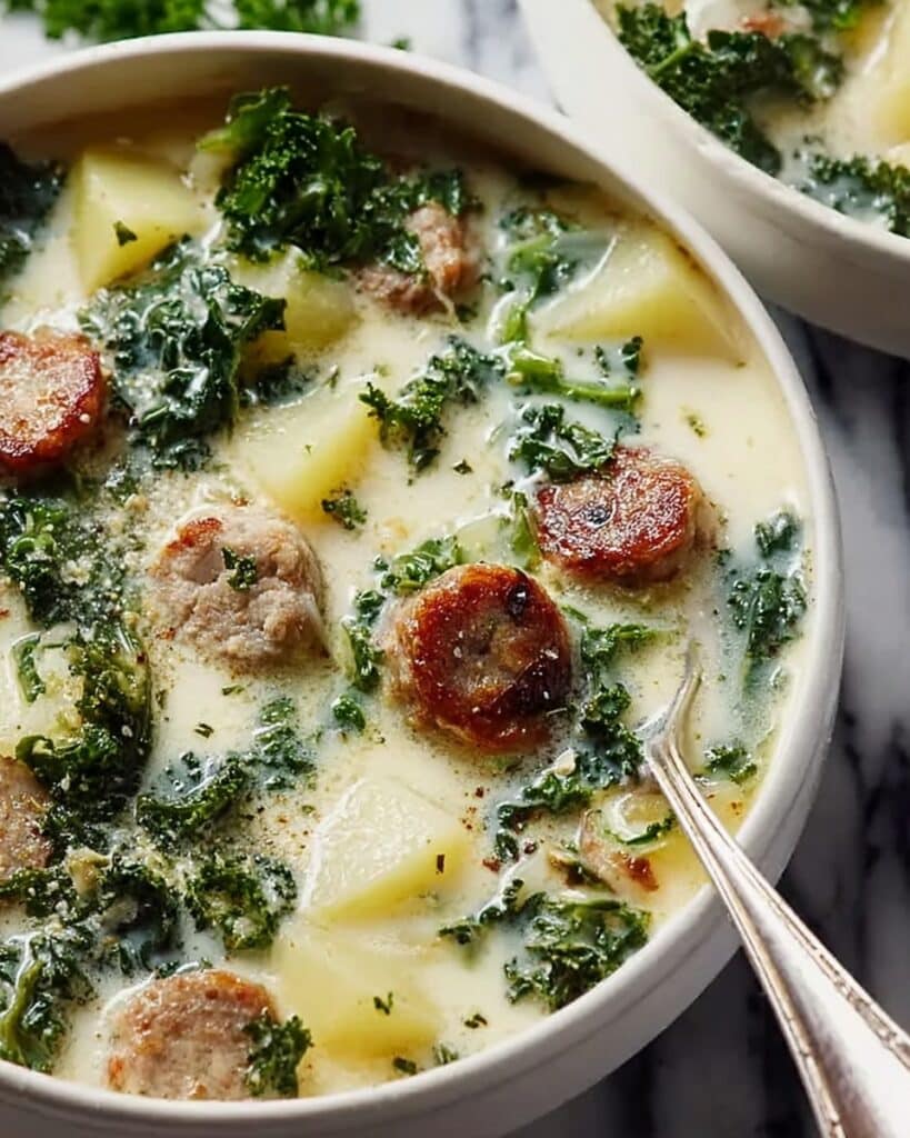 Copycat Olive Garden Sausage Kale and Potato Soup Recipe
