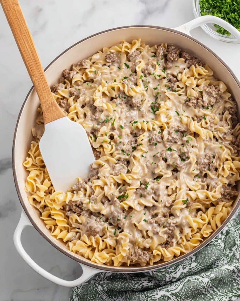 30-Minute Ground Beef Stroganoff Recipe