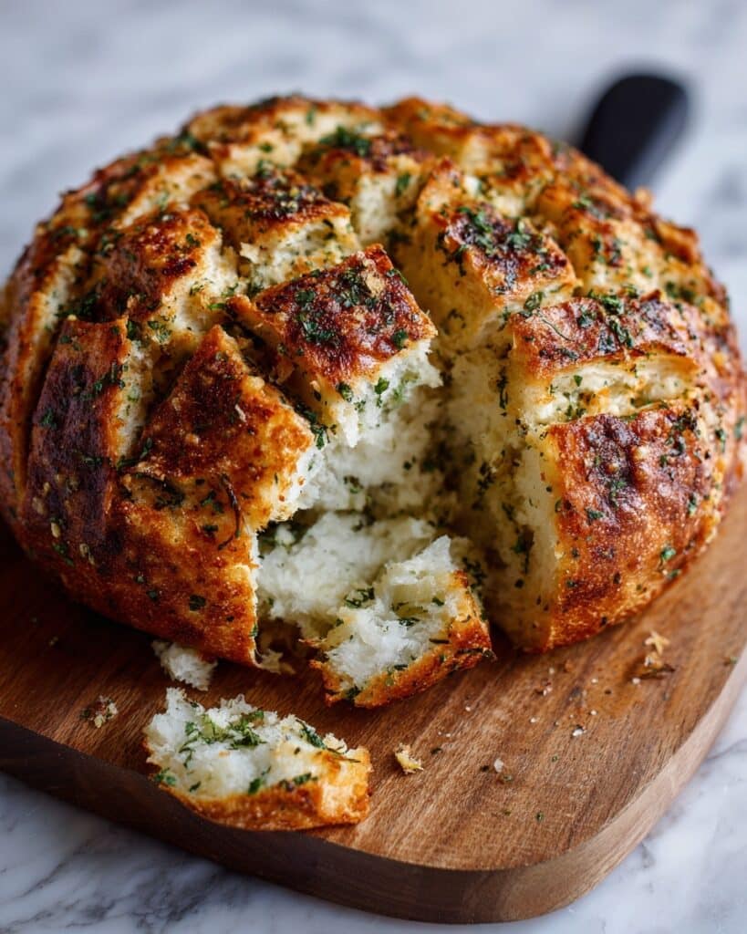 Garlic Herb Dutch Oven Bread: Irresistibly Crispy, Soft & Aromatic Artisan-Style Loaf Recipe
