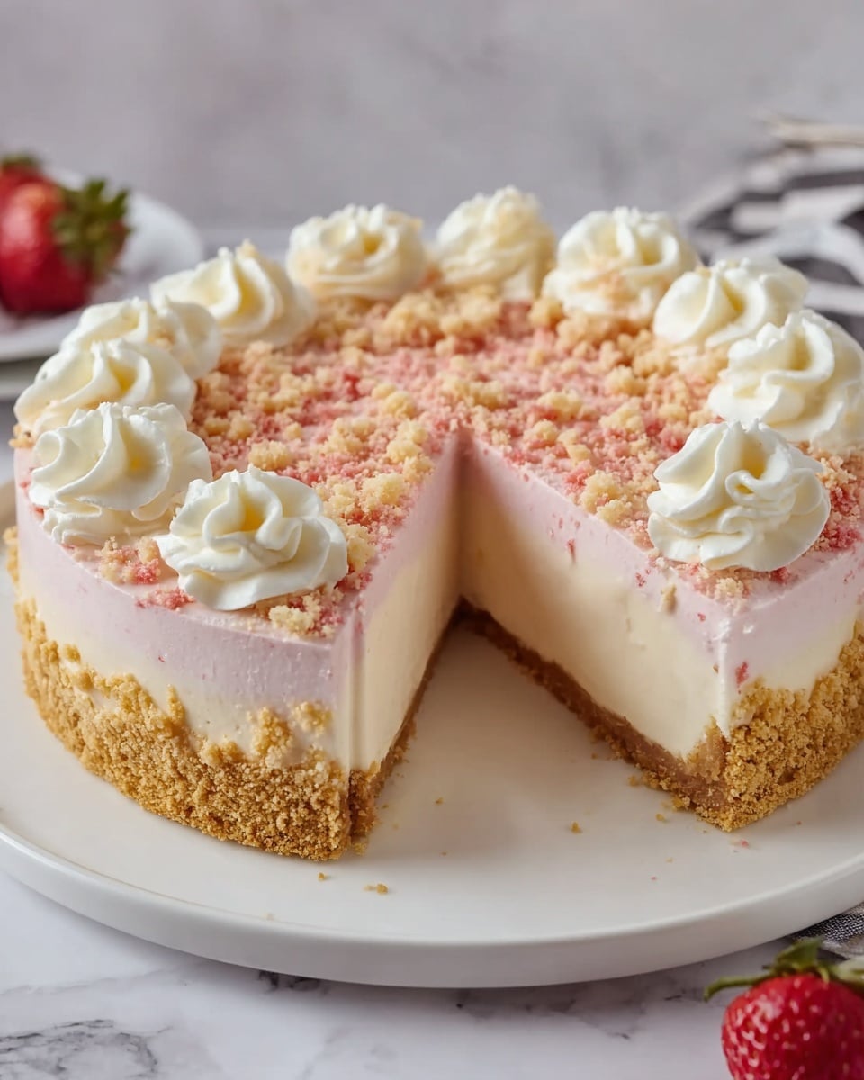 Strawberry Crunch Cheesecake Recipe