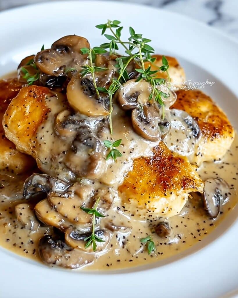 Irresistibly Creamy Mushroom Asiago Chicken in 30 Minutes Recipe