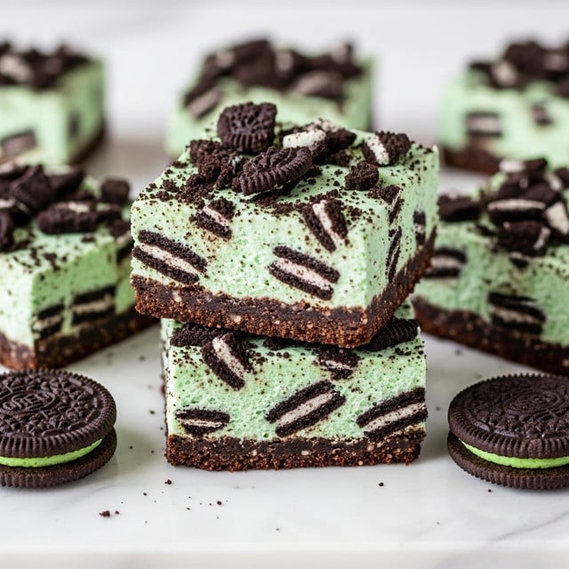Mint Oreo Cheesecake Bars Recipe