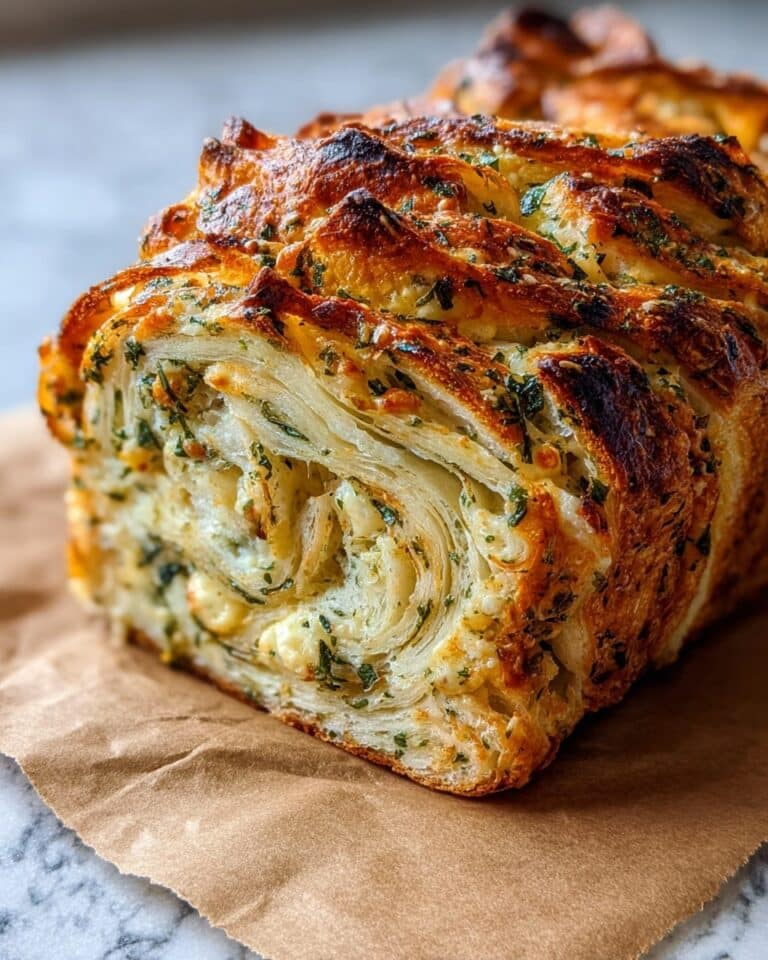 Swirled Garlic Herb and Cheese Bread Recipe