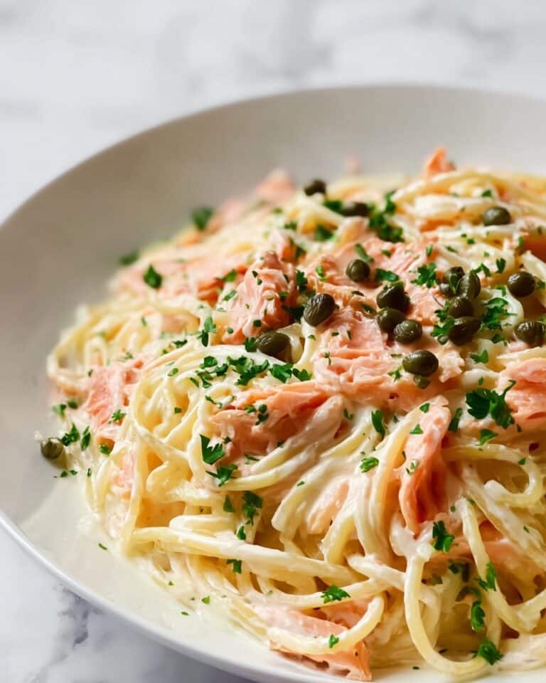 Healthier Smoked Salmon Linguine Recipe