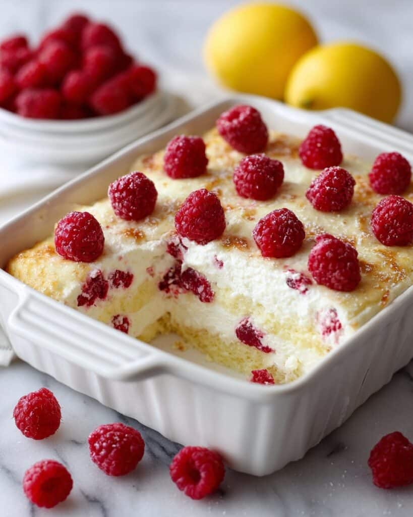 Lemon Raspberry Cottage Cheese Bake Recipe