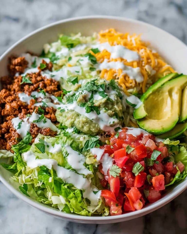 Easy Low Carb Burrito Bowl with Ground Chicken and Tex-Mex Toppings Recipe