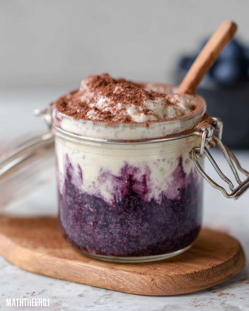 Cheesecake Protein Chia Pudding with Blueberry and Greek Yogurt Recipe