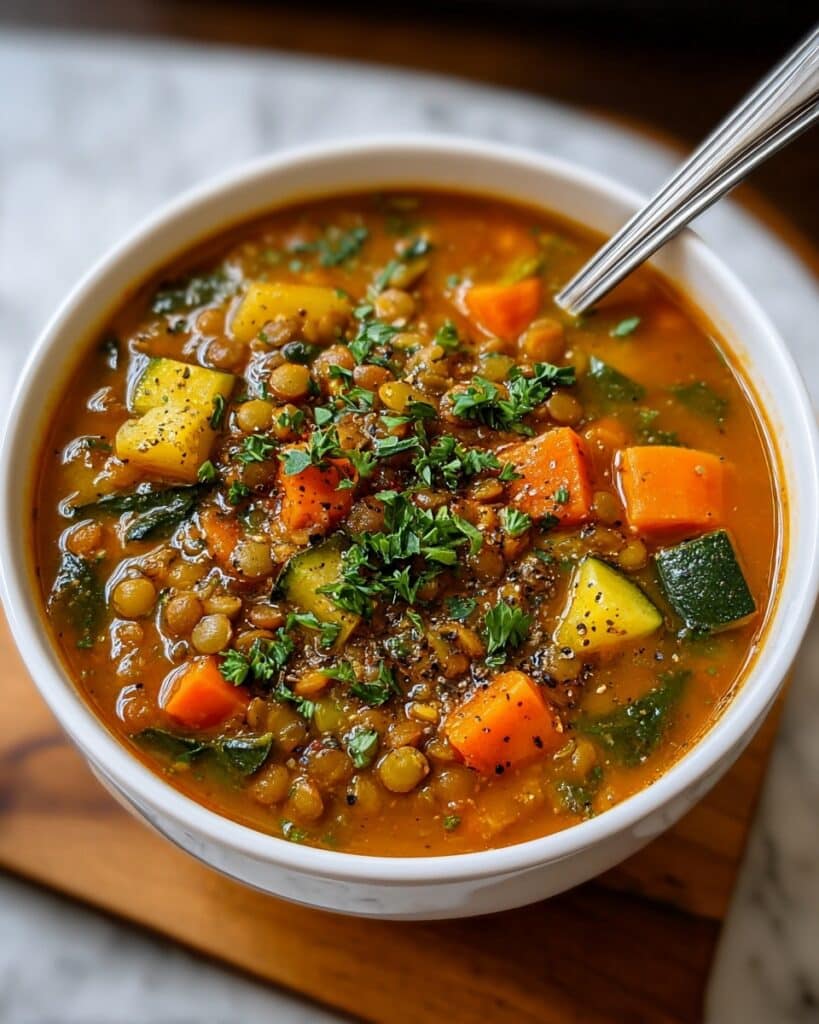 Hearty Vegetable Lentil Soup Recipe