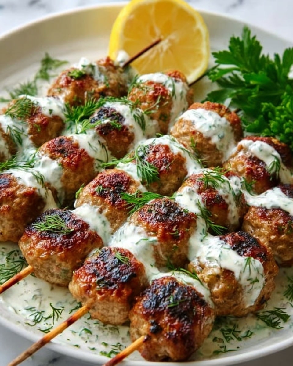 Chicken Kofta with Garlic Yogurt Sauce Recipe