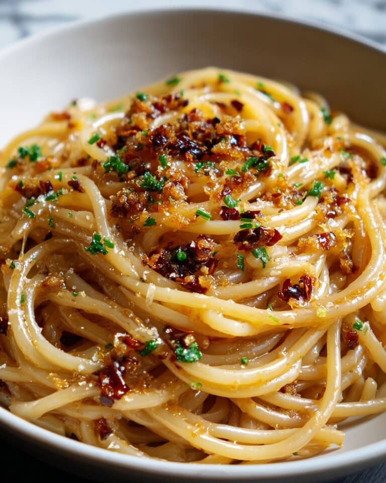 Caramelized Onion Pasta with Chili Oil Recipe